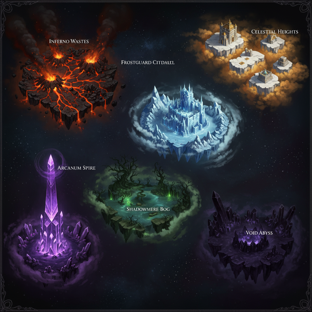 The Six Realms of the Shattered World